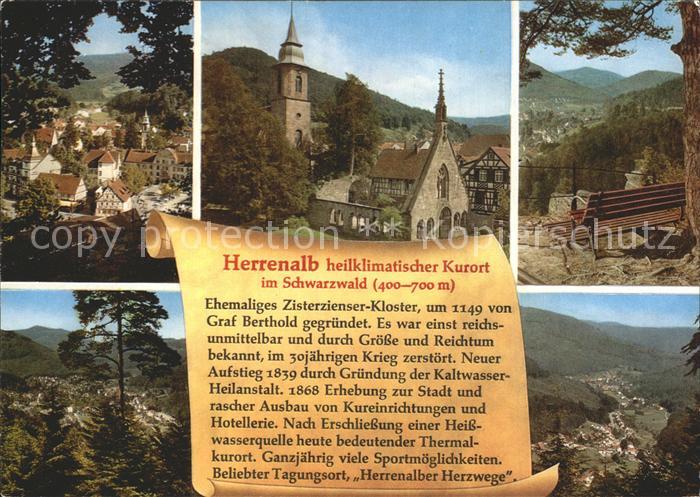 Bad Herrenalb Teilansicht Ehem Zisterzienser Kloster Ruhebank Panorama
