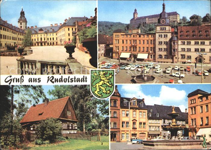 Rudolstadt Schloss Heidecksburg Marktplatz Volkskundemuseum Marktbrunnen