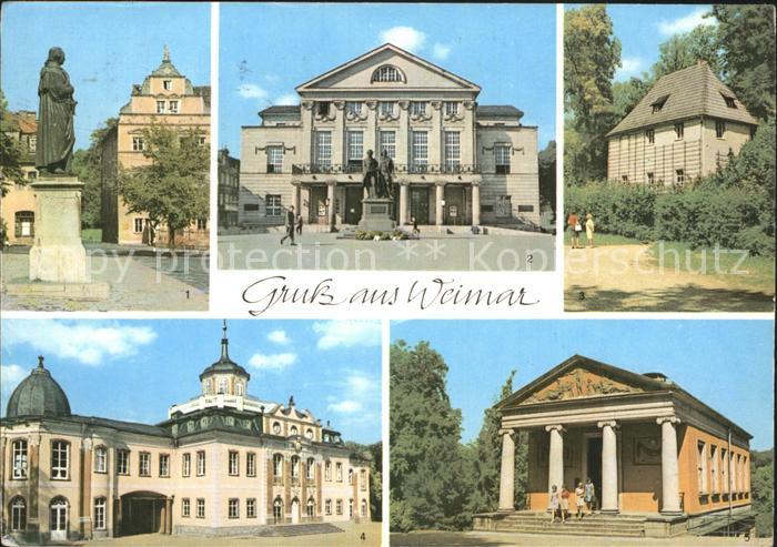 Weimar Thueringen Herder Denkmal Dt Nationaltheater Goethes Gartenhaus Schloss B