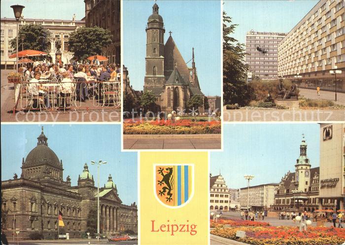 LEIPZIG Sachsen Naschmarkt Thomaskirche Pelzzentrum am Bruehl Georgi Dimitroff M