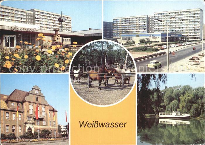 Weisswasser Oberlausitz Wohnkomplex Wasserturm Kaufhaus Magnet Tiergarten Rathau