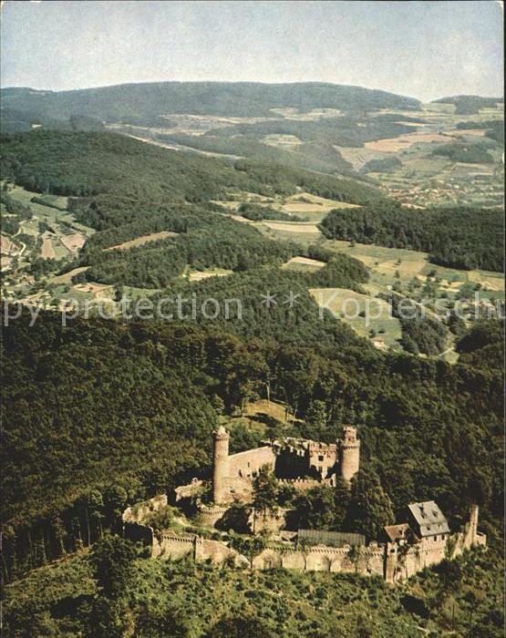Auerbach Bergstrasse Burgruine Auerbacher Schloss Fliegeraufnahme