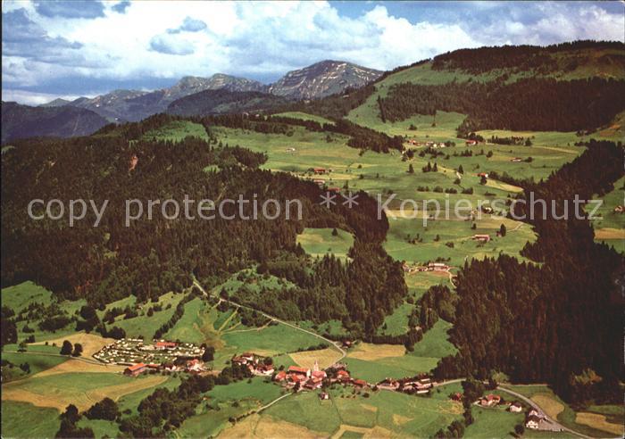 Aach Oberstaufen mit Hochgrat Fliegeraufnahme