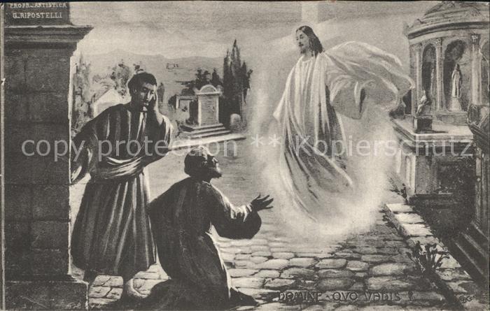 Jesus Christus Christentum Domine quo vadis Apostel Simon Petrus