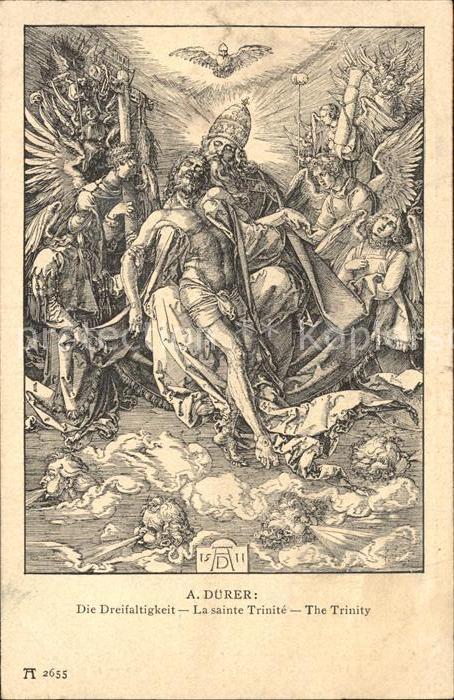Duerer Albrecht Nuernberg Die Dreifaltigkeit Holzschnitt Verlag-F.A.-Ackermann-N