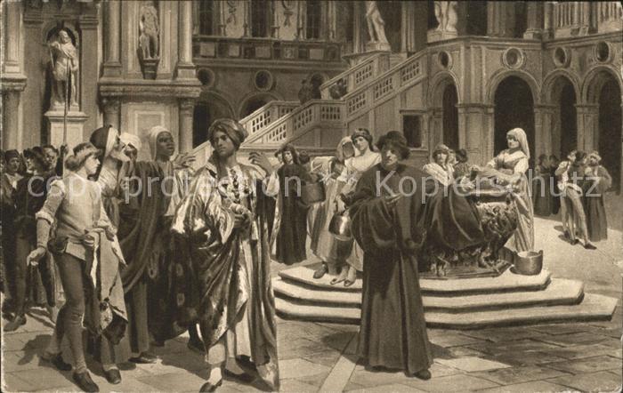 Kuenstlerkarte K. Mueller Arabische Gesandtschaft