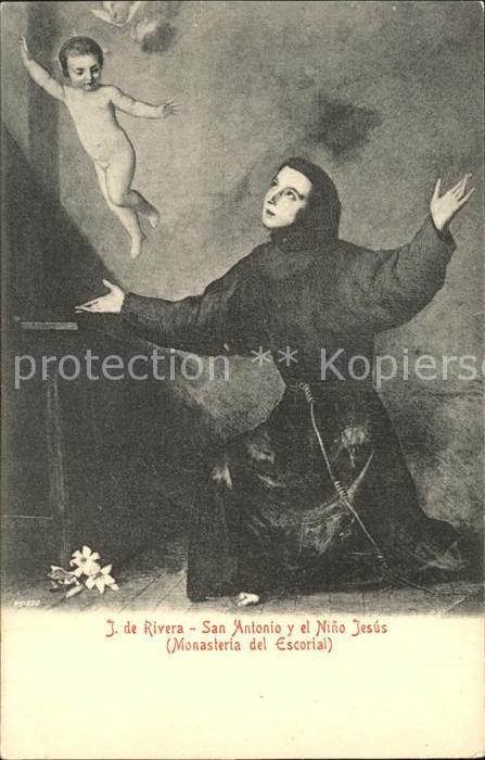 Kuenstlerkarte Religion J. de Rivera San Antonio y el Nino Jesus