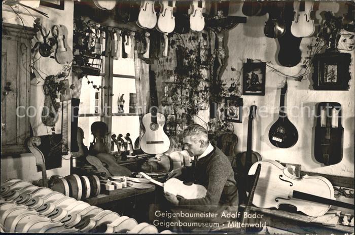 Geige Geigenbauer Adolf Bader Geigenbaumuseum Mittenwald
