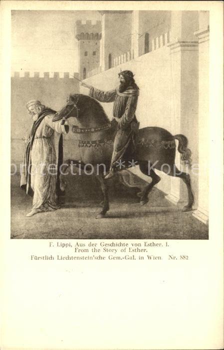 Kuenstlerkarte Filippo Lippi Aus der Geschichte von Esther I.