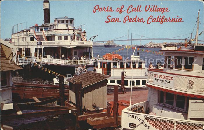 Dampfer Schaufelrad Ports Call Village San Pedro California