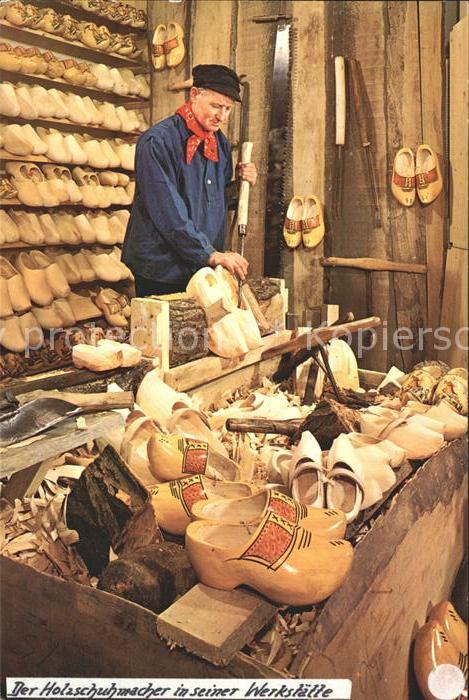 Schuhmacher Holzschuhmacher Werkstatt Holland