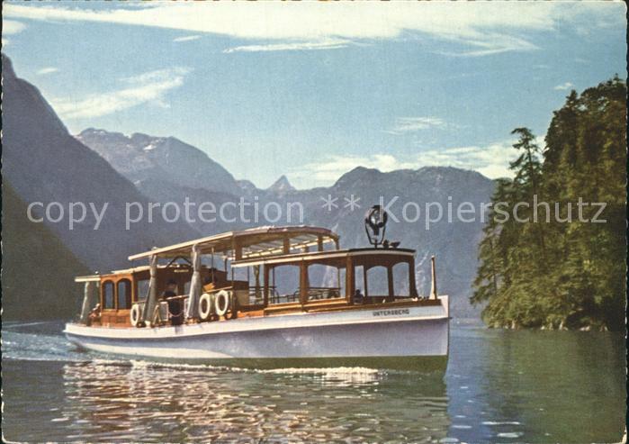 Motorboote Untersberg Koenigssee Schoenfeldspitze Steinernes Meer