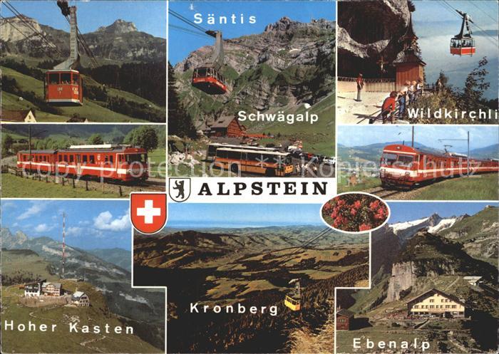 Eisenbahn Seilbahn Appenzell Alpstein Wildkirchli Ebenalp Kronberg Saentis