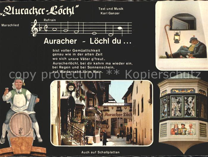 Liederkarte Auracher Loechl Karl Ganzer Kufstein Tirol