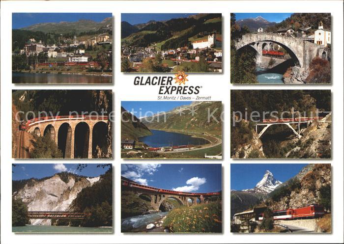 Eisenbahn Glacier-Express St. Moritz-Davos-Zermatt