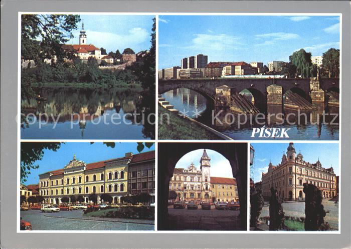 Pisek Tschechien Bruecke Gebaeude