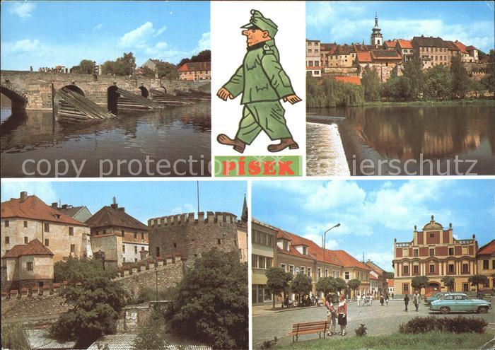 Pisek CZ Steinbruecke Stadtmauer