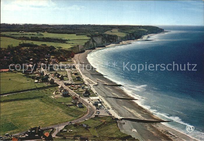 Pourville sur Mer Fliegeraufnahme mit Strand