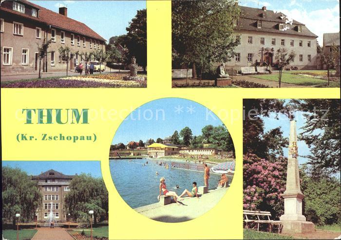 Thum Erzgebirge Rathaus Postsaeule