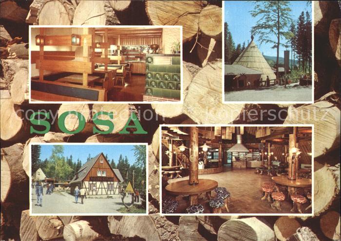 Sosa Erzgebirge Restaurant Koehlerhuette und Meiler an Talsperre