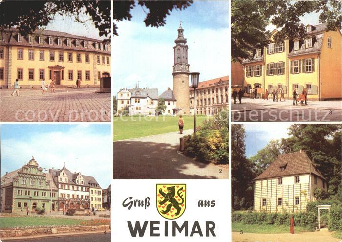 Weimar Thueringen Goethehaus Schloss Schillerhaus Lucas-Cranach-Haus Goethes Gar