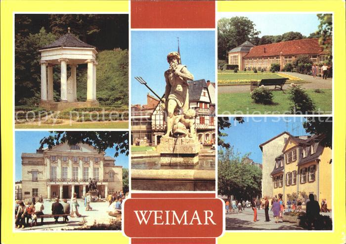 Weimar Thueringen Schlosspark Tiefurt Musentempel Neptunbrunnen Nationaltheater