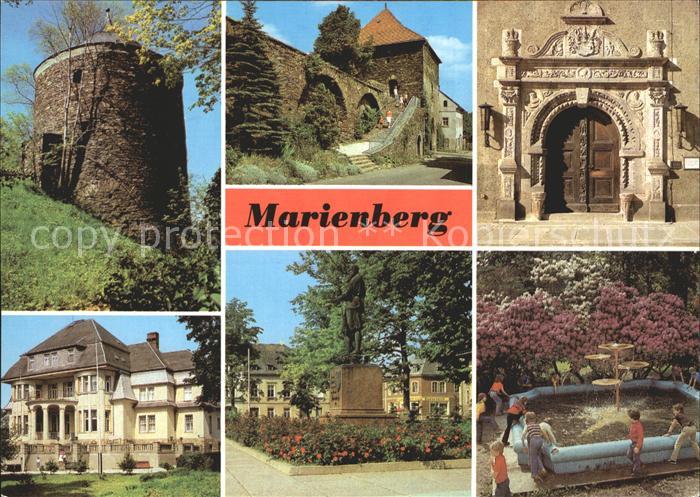 Marienberg Erzgebirge Roter-Turm Heimatmuseum Zschopauer-Tor Rathaus Pionierhaus