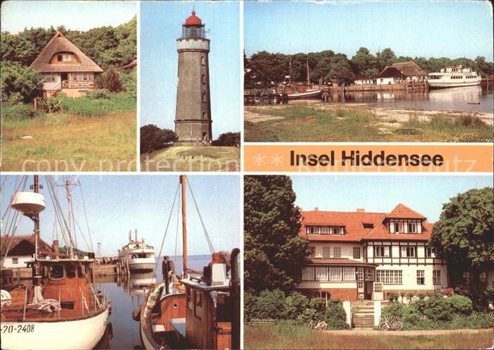 Insel Hiddensee Kloster Fischerhaus Hafen Leuchtturm Restaurant Dornbusch