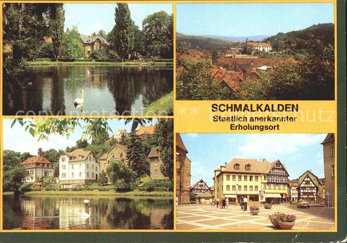 Schmalkalden Thueringen Schloss Wilhelmsburg Altmarkt Teich