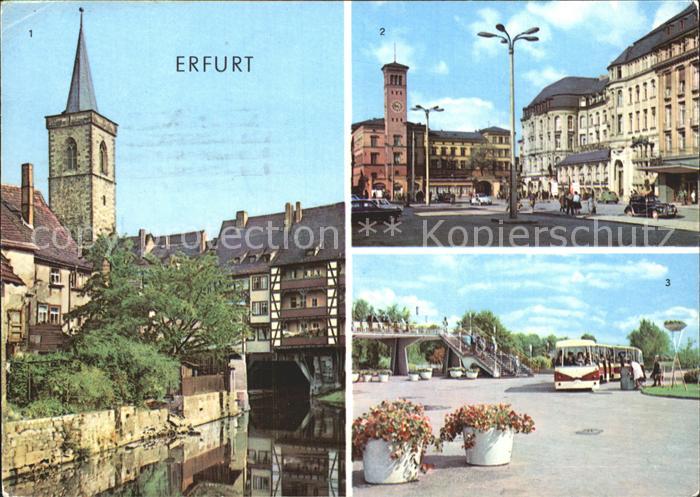 ERFURT CITY Kraemerbruecke Bahnhofsplatz Interhotel Erfurter Hof Iga-Express