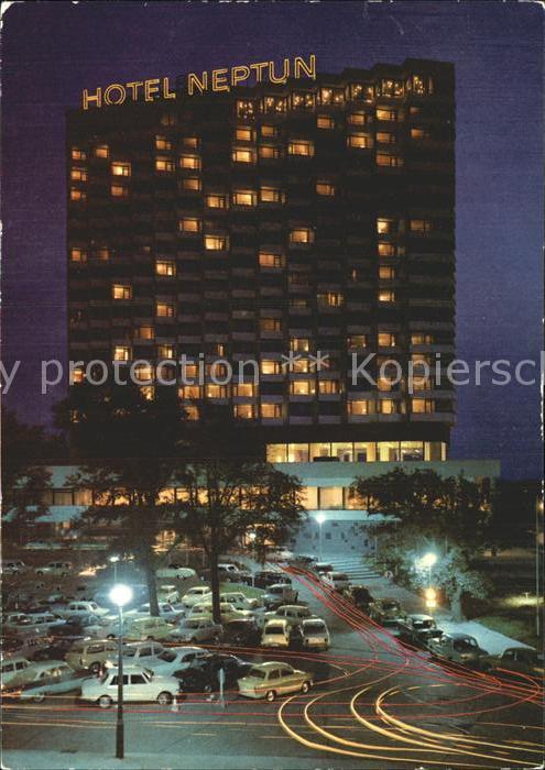 Warnemuende Ostseebad Hotel Neptun bei Nacht