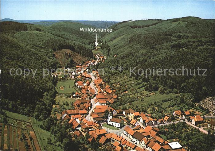 Bad Sachsa Harz Fliegeraufnahme Waldschaenke Steinatal Pension