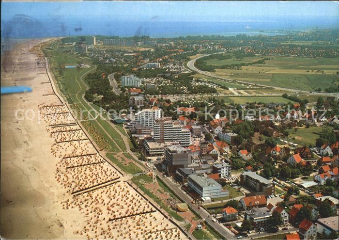 Cuxhaven Nordseebad Fliegeraufnahme mit Strand
