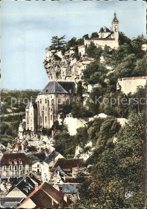 Rocamadour Le Rocher vu de la Route