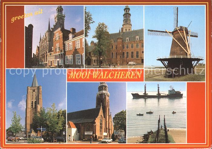 Walcheren Windmuehle Kirchen Transportschiff