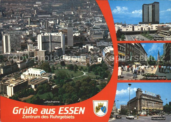 Essen Ruhr Handelshof Rathaus Fliegeraufnahme