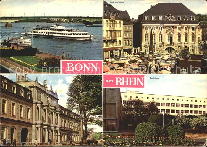 Bonn Rhein Markt Rathaus Schiff