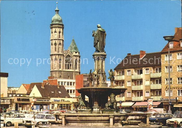 BRAUNSCHWEIG CITY Hagenmarkt Brunnendenkmal Andreaskirche
