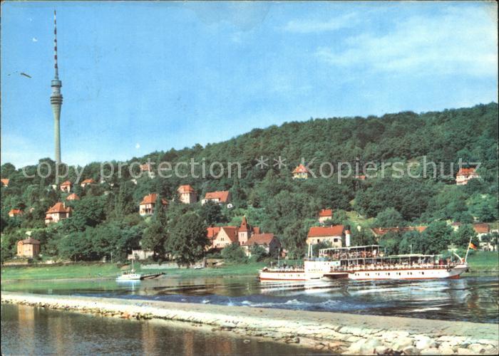 Wachwitz Elbpartie mit Fernsehturm
