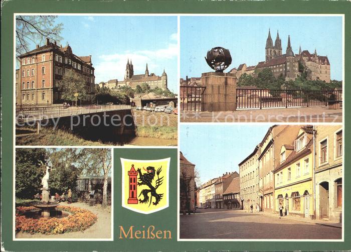 Meissen Elbe Sachsen Dom Albrechtsburg Kaendlerbrunnen Leipziger Strasse
