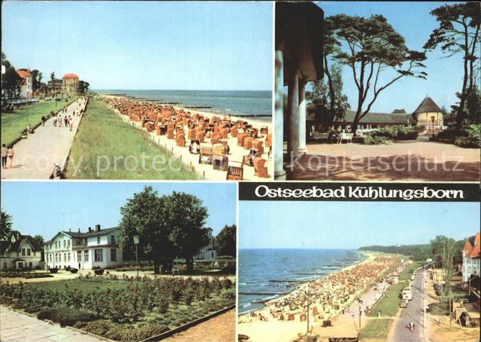 Kuehlungsborn Ostseebad Strand und Gebaeude