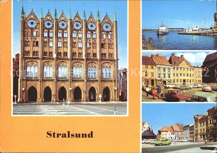 Stralsund Mecklenburg Vorpommern Rathaus Markt Leninplatz