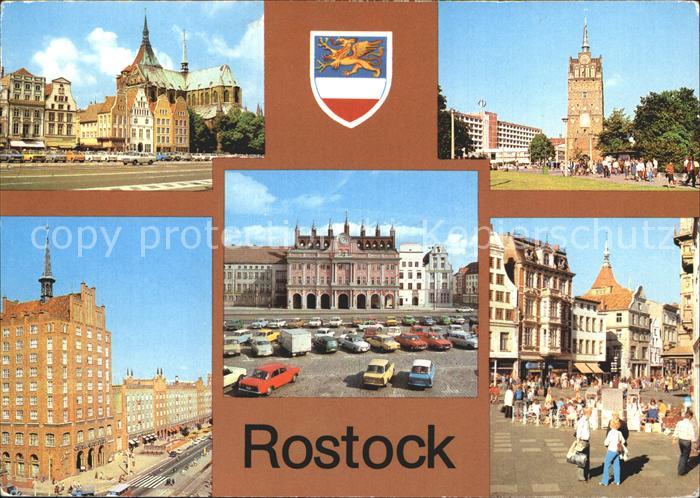 ROSTOCK  CITY Kroepeliner-Tor Lange-Strasse Rathaus