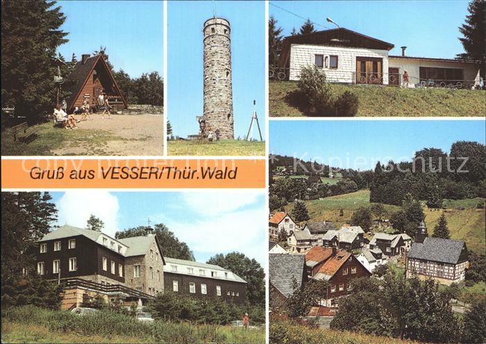 Vesser Rennsteig Bergbaude Adlersberg Turm Restaurant Blockhuette Erholungsheim