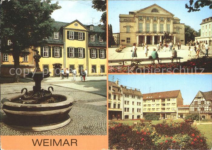 Weimar Thueringen Schillerhaus Nationaltheater Markt