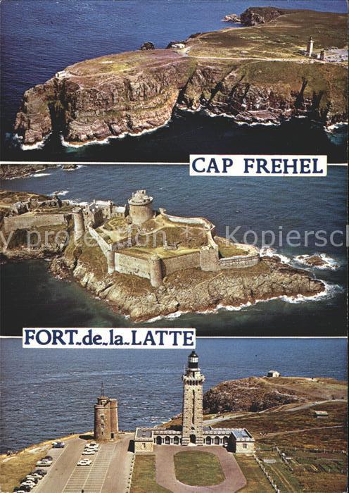 Cap Frehel Cotes d Armor Bretagne Fliegeraufnahme mit Fort de la Latte