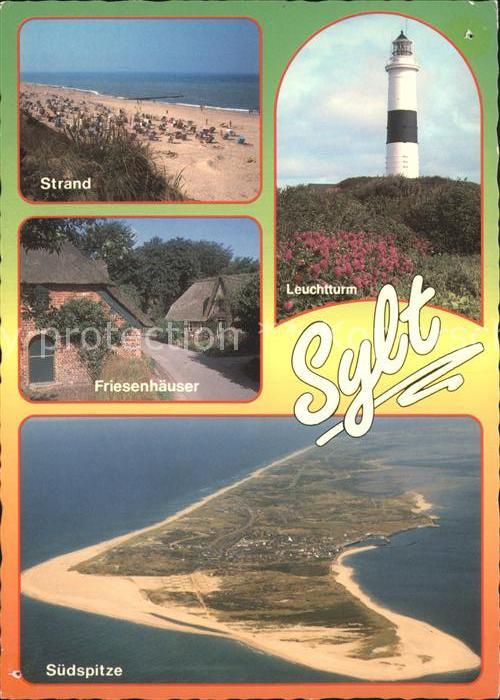 Insel Sylt Strand Friesenhaeuser Leuchtturm Suedspitze