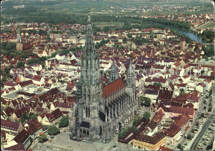 Ulm Donau Fliegeraufnahme Dom
