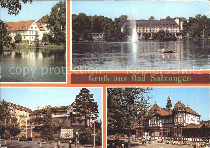 Bad Salzungen Hufeland Sanatorium Kurhaus am Burgsee Hotel Freundschaft Gradierw