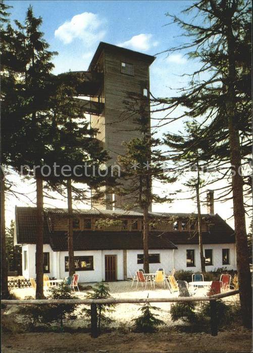 Braunlage Harz Wurbergschanze mit Aussichtsturm und Restaurant